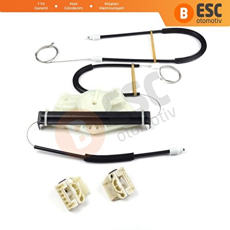 Skoda Fabia MK1 İçin Ön Sağ Kapı Cam Kriko Seti 6Y1837462