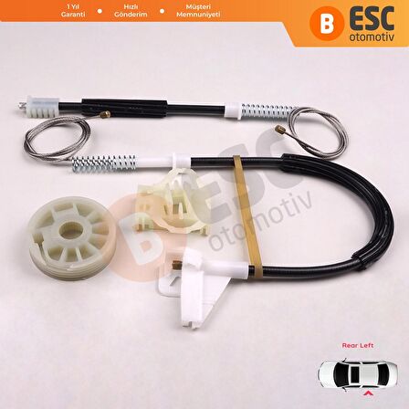 Skoda Octavia 1U İçin Arka Sol Cam Kriko Seti 1U0839461B