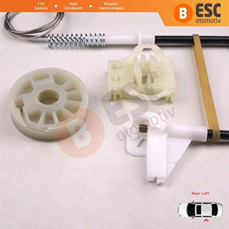 Skoda Octavia 1U İçin Arka Sol Cam Kriko Seti 1U0839461B