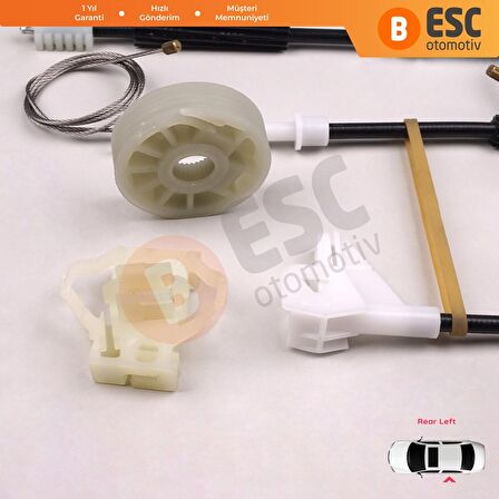 Skoda Octavia 1U İçin Arka Sol Cam Kriko Seti 1U0839461B