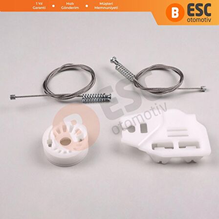 BMW E46 İçin Sağ Arka Kapı Cam Kriko Tamir Seti