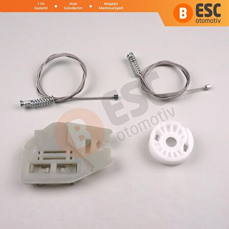 BMW E46 İçin Sol Arka Kapı Cam Kriko Tamir Seti