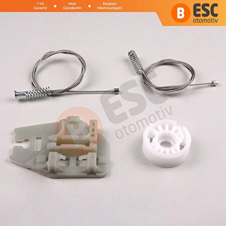 BMW E46 İçin Sol Arka Kapı Cam Kriko Tamir Seti