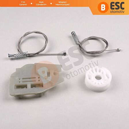 BMW E46 İçin Sol Arka Kapı Cam Kriko Tamir Seti