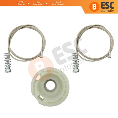 Ford Focus İçin Sol Arka Kapı Cam Kriko Tamir Seti