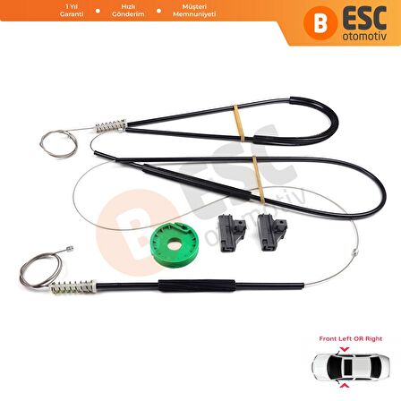 Seat Ibiza Coupe İçin Ön Sağ veya Sol Kapı Cam Kriko Tamir Seti