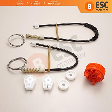 Renault Megane 2 Cabriolet CC İçin Arka Sol Kapı Cam Kriko Seti