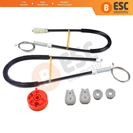 Citroen C3 Pluriel Cabrio İçin Sol Arka Kapı Cam Kriko Tamir Seti