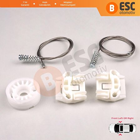 Saab 9 5 1997-2010 İçin Ön Sol veya Sağ Kapı Cam Kriko Tamir Takımı