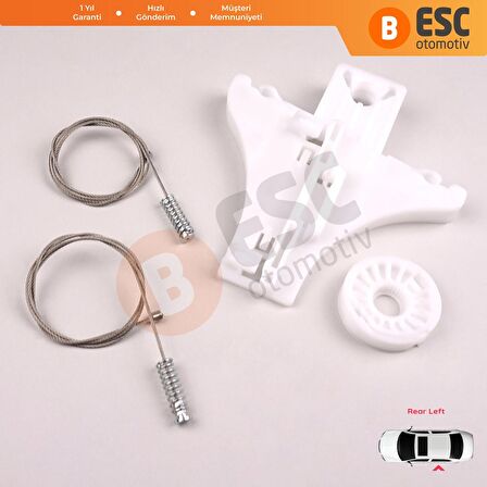 VW Golf MK4 Jetta Bora A4 1J 4/5 Kapı 1J4839461 İçin Sol Arka Cam Kriko Tamir Seti