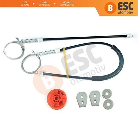 Peugeot 307 Cabriolet CC İçin Sağ Arka Cam Kriko Tamir Seti