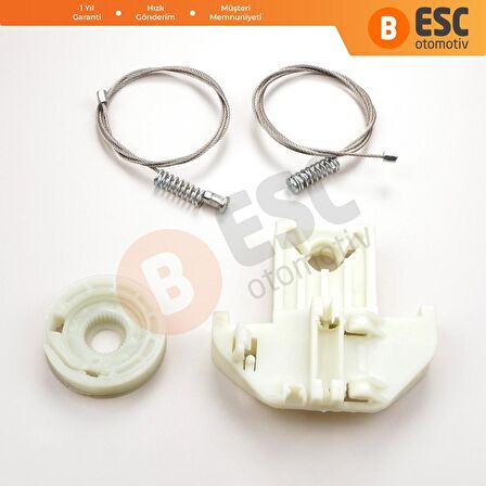 Jaguar X TYPE İçin Sağ Arka Kapı Cam Kriko Tamir Seti