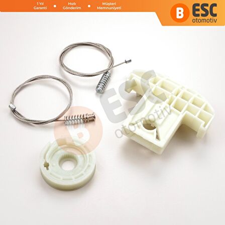 Jaguar X TYPE İçin Sağ Arka Kapı Cam Kriko Tamir Seti