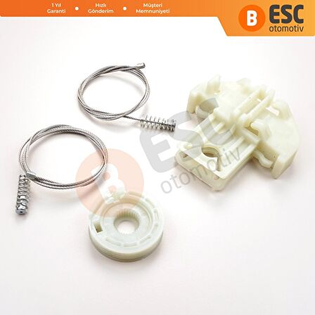 Jaguar X TYPE İçin Sol Arka Kapı Cam Kriko Tamir Seti