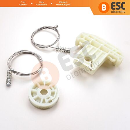 Jaguar X TYPE İçin Sol Arka Kapı Cam Kriko Tamir Seti