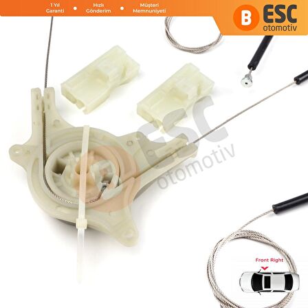 Mercedes W639 İçin Ön Sağ Kapı Cam İndirme Kaldırma Mekanizması Tamir Takımı