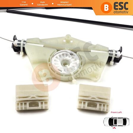 VW Touareg 2003-2010 İçin Ön Sol Kapı Cam Kriko Tamir Seti