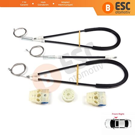 VW GOLF 5 Coupe 2003-2009 İçin Sağ Kapı Cam İndirme Kaldırma Mekanizması Tamir Takımı