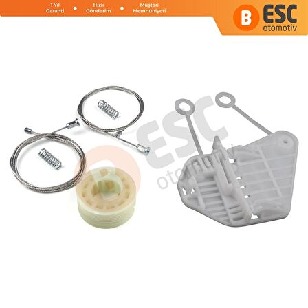 Mercedes Smart 1 1998-2007 İçin Ön Sağ Kapı Cam Kriko Tamir Seti