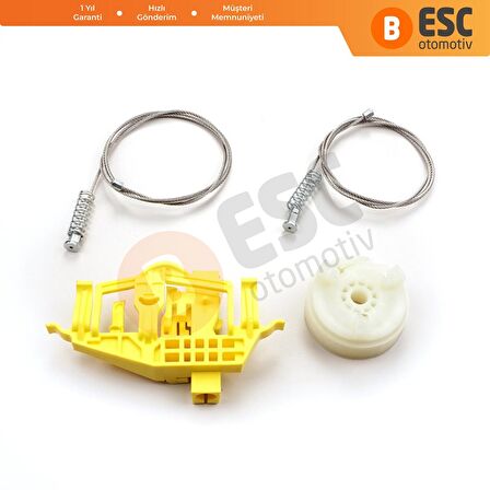 Fiat Doblo 2 Opel Combo D İçin Ön Sağ Kapı Cam Kriko Set 51810879