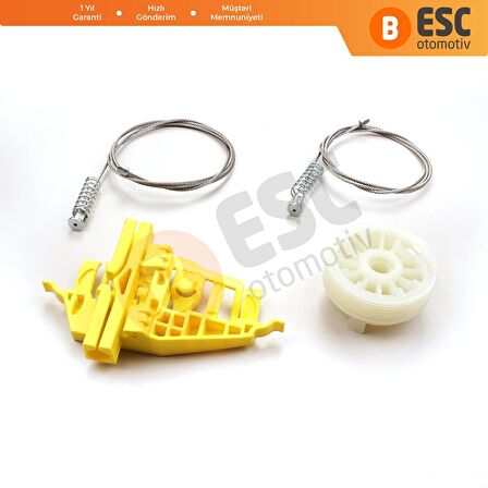 Fiat Doblo 2 Opel Combo D İçin Ön Sağ Kapı Cam Kriko Set 51810879