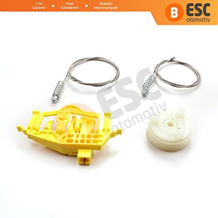 Fiat Doblo 2 Opel Combo D İçin Ön Sağ Kapı Cam Kriko Set 51810879