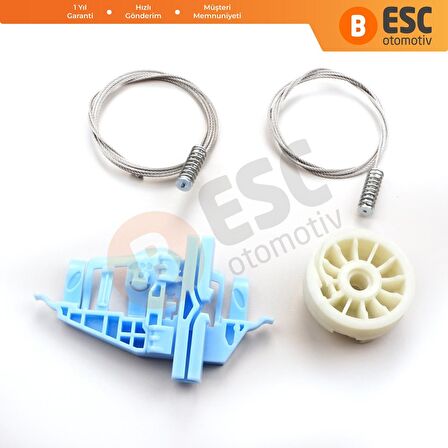 Fiat Doblo 2 Opel Combo D İçin Ön Sol Kapı Cam Kriko Set 51810879