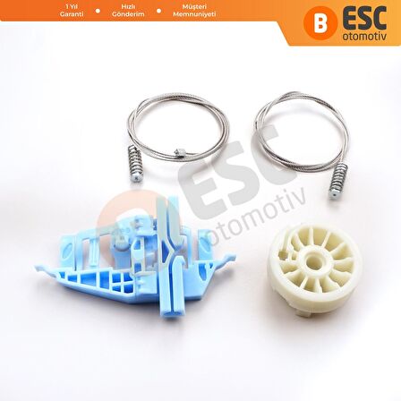 Fiat Doblo 2 Opel Combo D İçin Ön Sol Kapı Cam Kriko Set 51810879