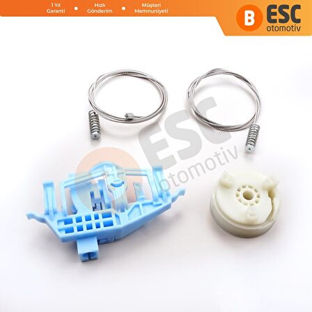 Fiat Doblo 2 Opel Combo D İçin Ön Sol Kapı Cam Kriko Set 51810879