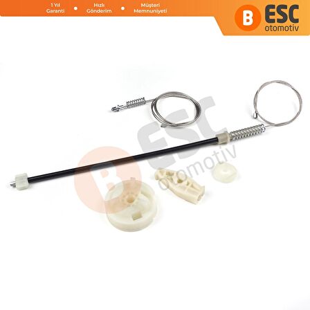 Peugeot 206 CC Cabriolet İçin Sağ Arka Cam Kriko Tamir Seti