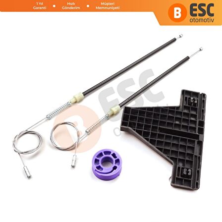 Audi A3 HB 8PA İçin Arka Sağ Cam Kriko Seti