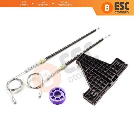 Audi A3 HB 8PA İçin Arka Sağ Cam Kriko Seti