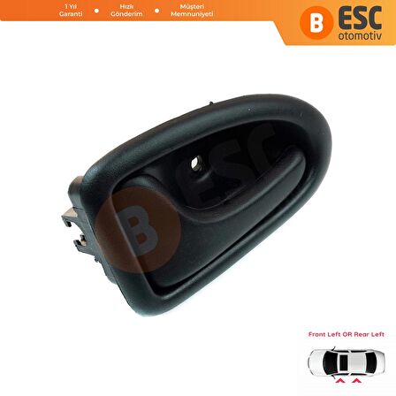 EDP102 Renault Megane MK1 1995-2002 İçin Ön veya Arka Sol İç Kapı Kolu Siyah 8200028994
