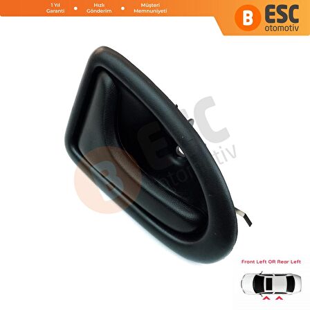 EDP102 Renault Megane MK1 1995-2002 İçin Ön veya Arka Sol İç Kapı Kolu Siyah 8200028994