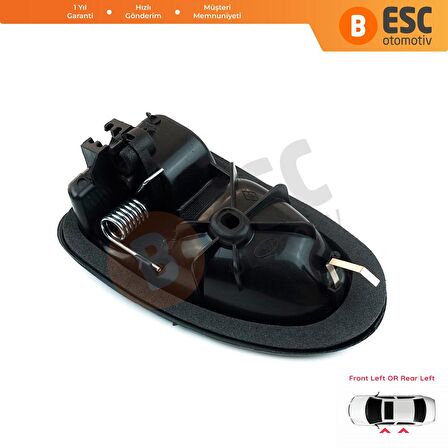 EDP102 Renault Megane MK1 1995-2002 İçin Ön veya Arka Sol İç Kapı Kolu Siyah 8200028994