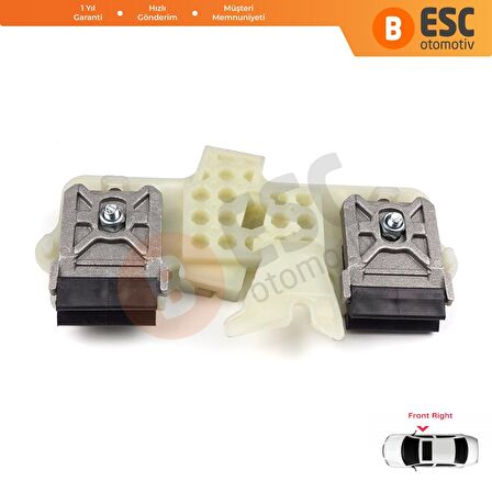 Ford Fiesta 2005 08 İçin Ön Sağ Kapı Cam Kriko Klipsi