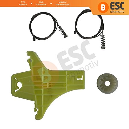 VW Tiguan (5N) 2007-On İçin Arka Sol Cam Kriko Tamir Seti