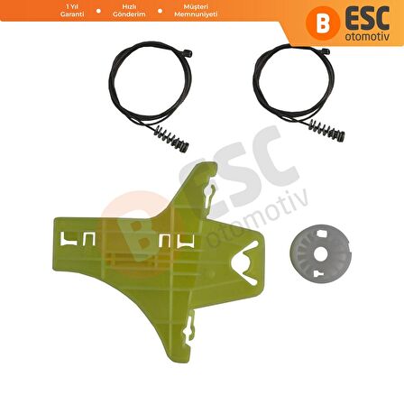 VW Tiguan (5N) 2007-On İçin Arka Sağ Cam Kriko Tamir Seti