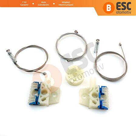 VW Tiguan (5N) 2007-On İçin Ön Sol Cam Kriko Tamir Seti