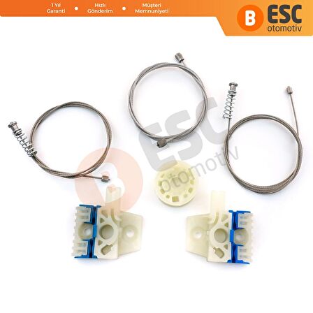 VW Tiguan (5N) 2007-On İçin Ön Sol Cam Kriko Tamir Seti