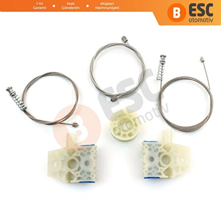 VW Tiguan (5N) 2007-On İçin Ön Sol Cam Kriko Tamir Seti