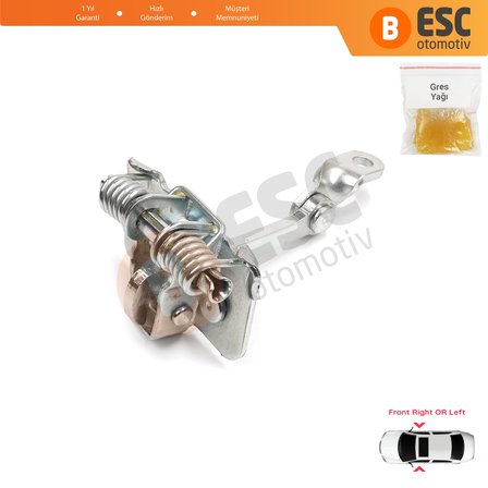 Peugeot 206 206+ HB CC SW İçin Ön Sağ veya Sol Kapı Gergi Yayı 9181C8 