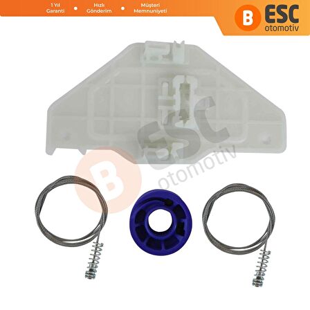 Citroen C5 2008-On İçin Arka Sağ Kapı Cam Mekanizması Tamir Seti