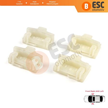 Audi A4 B5 İçin 4 Adet Cam Kaldırma Mekanizması Tamir Klipsi