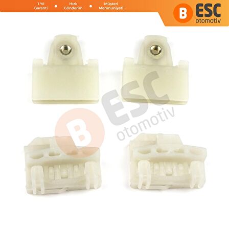 Pontiac İçin 4 Adet Ön Sol Cam Mekanizması ve Taşıyıcı Klipsleri