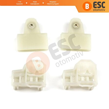 Pontiac İçin 4 Adet Ön Sol Cam Mekanizması ve Taşıyıcı Klipsleri