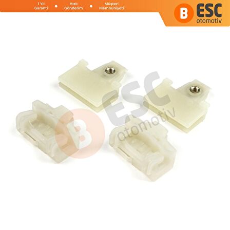 Pontiac İçin 4 Adet Ön Sol Cam Mekanizması ve Taşıyıcı Klipsleri