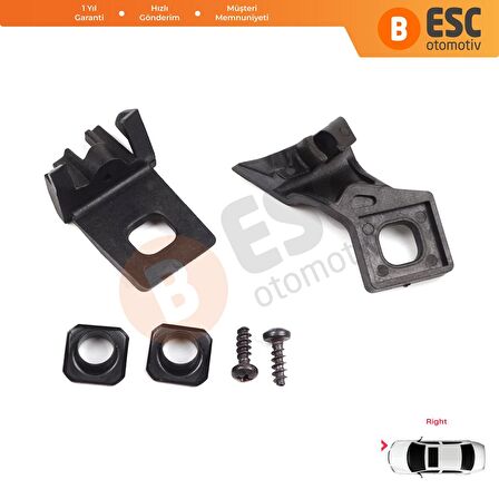 VW Polo MK3 MK4 6N 9N 1994-2008 6Q0998226 İçin Sağ Ön Far Ayak Tamir Seti 