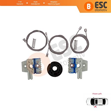 VW Golf MK6 2008-2012 İçin Sol Ön Cam Mekanizması Tamir Takımı
