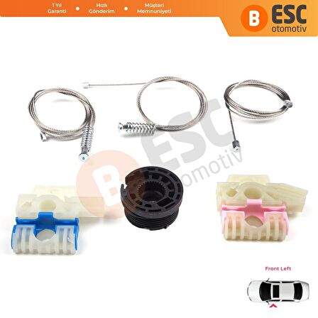 VW Golf MK7 2014 İçin Sol Ön Cam Mekanizması Tamir Takımı